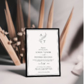 elegant | Classic Monogram bruiloft Lijst Kaart