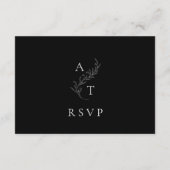 elegant | Classic Monogram Bruiloft RSVP Kaart (Achterkant)