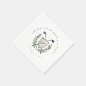 Elegant Classic Monogram Golf Crest Birthday Party Servet (Hoek)