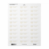 Elegant Classic Monogram Minimalist Weddenschap Etiket (Full Sheet)