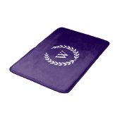 Elegant Classic Monogram Navy Blue Bath Mat (Gekanteld)