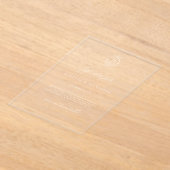 Elegant Classic Monogram Weddenschap Acryl Uitnodigingen (Laagn)