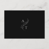 elegant | Classic Monogram Wedding Details Kaart (Achterkant)