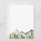 Elegant Classic Mountain Forest Waterverf Bruiloft Kaart (Achterkant)