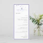 Elegant Classic Nautical Lijst Boat Ocean Wedding Menu (Staand voorkant)