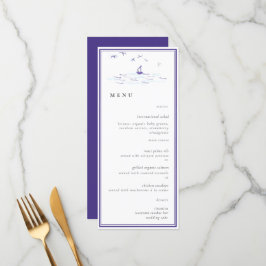 Elegant Classic Nautical Lijst Boat Ocean Wedding Menu