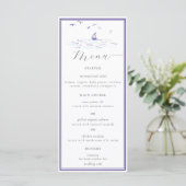 Elegant Classic Nautical Lijst Boat Waves Weddensc Menu (Staand voorkant)