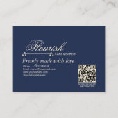 Elegant Classic Navy Blue Bakery Discount Card Kortingskaartje (Voorkant)