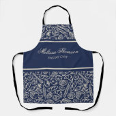 Elegant Classic Navy Blue Cake Bakery Chef Schort (Voorkant)