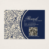 Elegant Classic Navy Blue Cake Bakery Gift Card Visitekaartje (Voorkant)