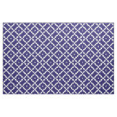 Elegant Classic Navy Blue en White Mosaic Pattern Stof (Fat Quarter)