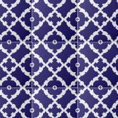 Elegant Classic Navy Blue en White Mosaic Pattern Tegeltje