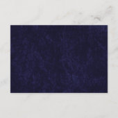 Elegant Classic Navy Blue Wedding Dress Code Informatiekaartje (Achterkant)