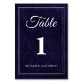 Elegant Classic Navy Blue Wedding Kaart (Voorkant)