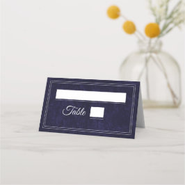 Elegant Classic Navy Blue Wedding Plaatskaartje