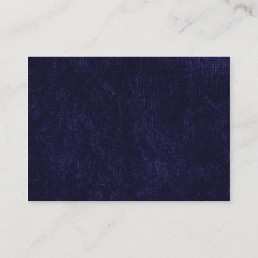Elegant Classic Navy Blue Wedding Plaatskaartje (Achterkant)