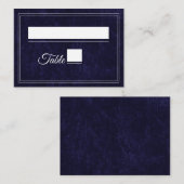 Elegant Classic Navy Blue Wedding Plaatskaartje (Voorkant / Achterkant)