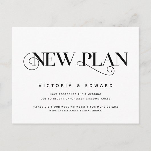 Elegant Classic, New plan, Uitstel Briefkaart (Voorkant)