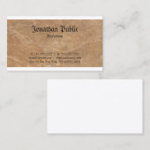 Elegant Classic Nostalgic Script Trendy Marble Visitekaartje (Voorkant / Achterkant)