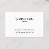 Elegant Classic Nostalgic Watch Plain Professional Visitekaartje (Voorkant)