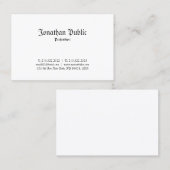 Elegant Classic Nostalgic Watch Plain Professional Visitekaartje (Voorkant / Achterkant)