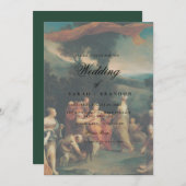 Elegant Classic Old painting Wedding Kaart (Voorkant / Achterkant)