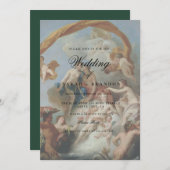 Elegant Classic Old painting Wedding Kaart (Voorkant / Achterkant)