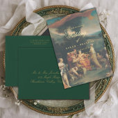 Elegant Classic Old painting Wedding Kaart