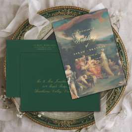 Elegant Classic Old painting Wedding Kaart