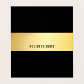 Elegant Classic Old Style Text Gold Black Sjabloon Visitekaartje (Buitenkant ongevouwen)