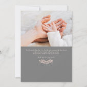 Elegant Classic Oval Photo Birth Announounter Kaart (Achterkant)