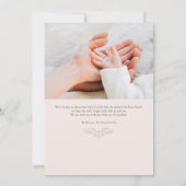 Elegant Classic Oval Photo Birth Announounter Kaart (Achterkant)