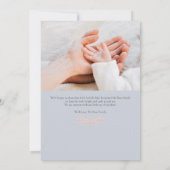 Elegant Classic Oval Photo Birth Announounter Kaart (Achterkant)