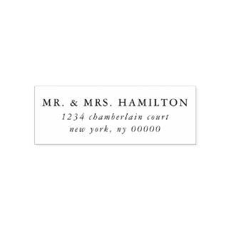 Elegant Classic Pas getrouwd Wedding Retour Adres Zelfinktende Stempel