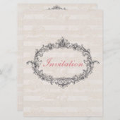 Elegant Classic Personalized Wedding Invitation Kaart (Voorkant / Achterkant)
