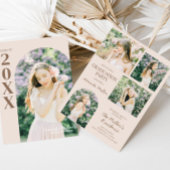 Elegant Classic Photo Afstuderen Invitation Kaart
