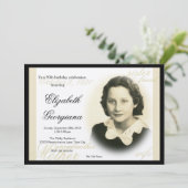 Elegant Classic Photo Invitation 2 Kaart (Staand voorkant)