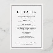 Elegant Classic Photo Wedding Gold Folie Uitnodiging (Achterkant)