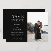 Elegant Classic Photo Wedding Save the Date Kaart (Voorkant / Achterkant)