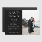 Elegant Classic Photo Wedding Save the Date Magnet (Voorkant / Achterkant)