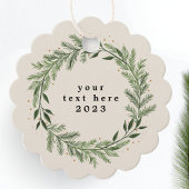 Elegant Classic Pine Wreath Kerstmis Vakantie cade Bedankjes Labels