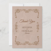 Elegant Classic Pleal Wedding Bedankkaart (Voorkant)