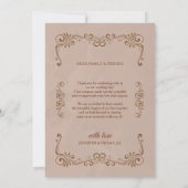 Elegant Classic Pleal Wedding Bedankkaart (Achterkant)