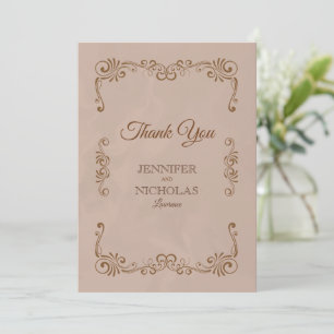 Elegant Classic Pleal Wedding Bedankkaart