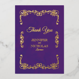 Elegant Classic  Pleal Wedding Folie Uitnodiging