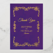 Elegant Classic  Pleal Wedding Folie Uitnodiging (Voorkant)