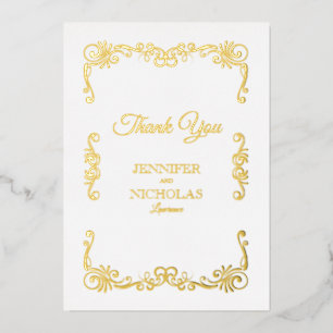 Elegant Classic  Pleal Wedding Folie Uitnodiging