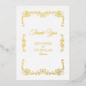 Elegant Classic  Pleal Wedding Folie Uitnodiging (Voorkant)