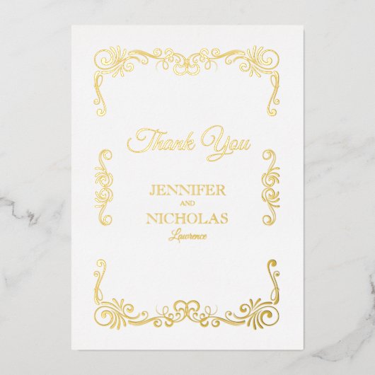 Elegant Classic Pleal Wedding Folie Uitnodiging (Voorkant)