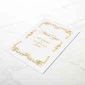 Elegant Classic Pleal Wedding Folie Uitnodiging (Gedraaid)